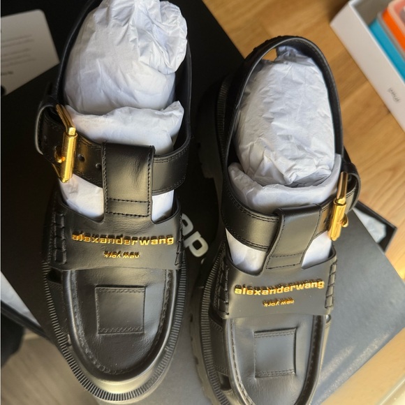 Alexander Wang Black carter cage leather sandals - Picture 3 of 14